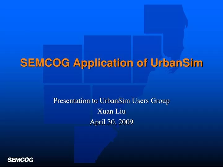 semcog application of urbansim