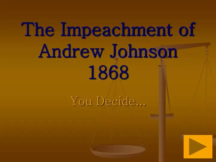 the impeachment of andrew johnson 1868
