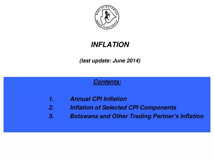 inflation last update june 2014