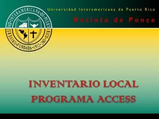 INVENTARIO LOCAL PROGRAMA ACCESS