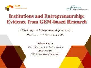Institutions and Entrepreneurship: Evidence from GEM-based Research