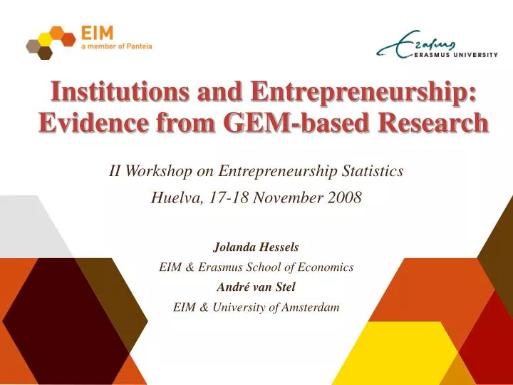 institutions and entrepreneurship evidence from gem based research