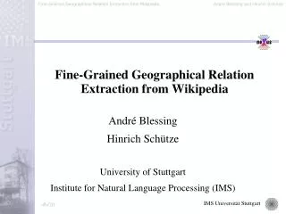 Fine-Grained Geographical Relation Extraction from Wikipedia