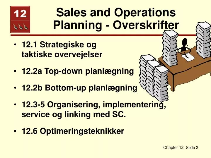 sales and operations planning overskrifter