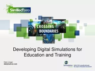 Developing Digital Simulations for Education and Training