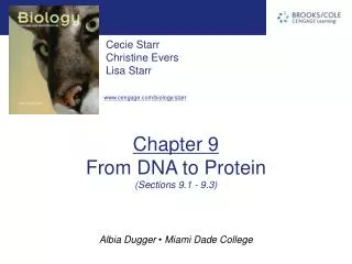 Chapter 9 From DNA to Protein (Sections 9.1 - 9.3)