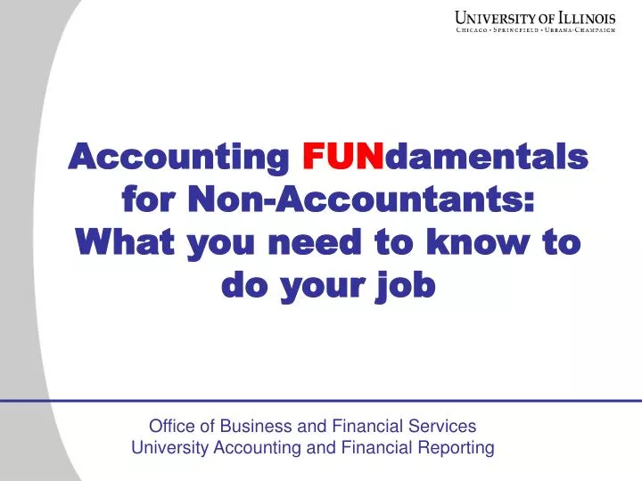 accounting fun damentals for non accountants what you need to know to do your job