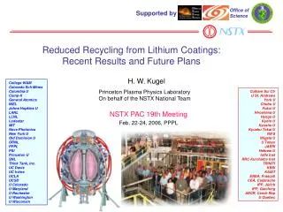 Reduced Recycling from Lithium Coatings: Recent Results and Future Plans