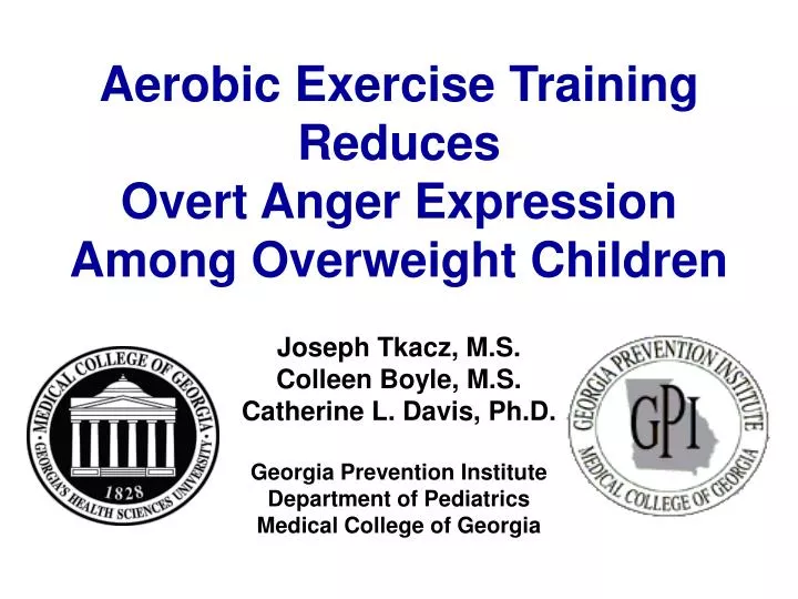 aerobic exercise training reduces overt anger expression among overweight children