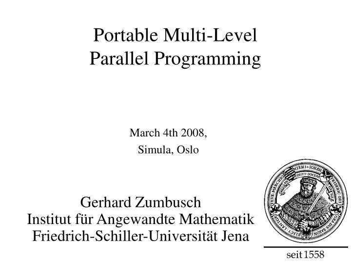 portable multi level parallel programming