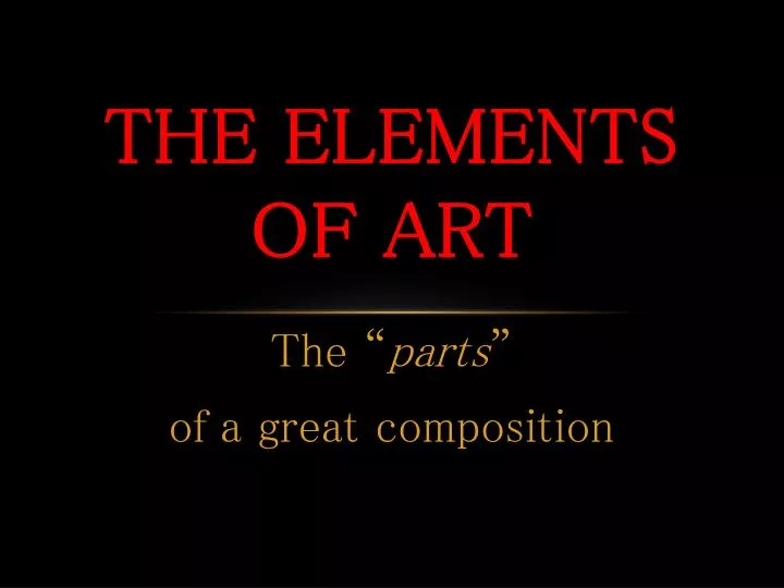 the elements of art