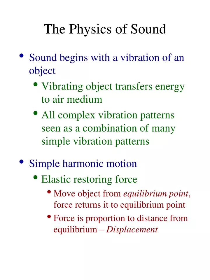 the physics of sound