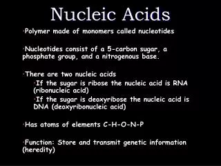 Nucleic Acids