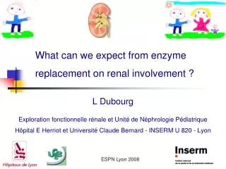 What can we expect from enzyme replacement on renal involvement ?