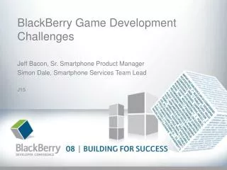 BlackBerry Game Development Challenges