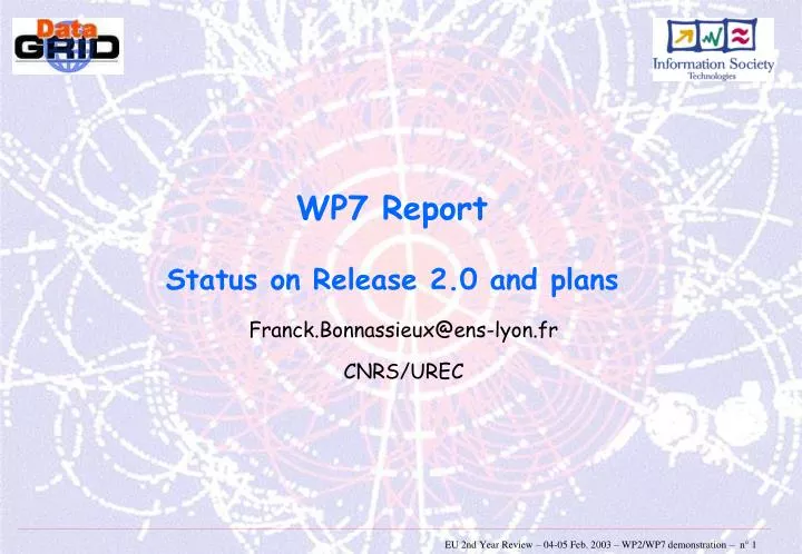wp7 report status on release 2 0 and plans