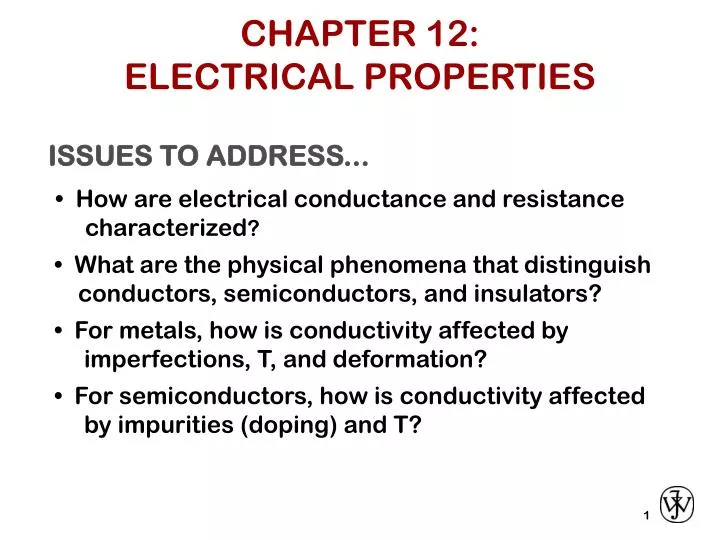 chapter 12 electrical properties