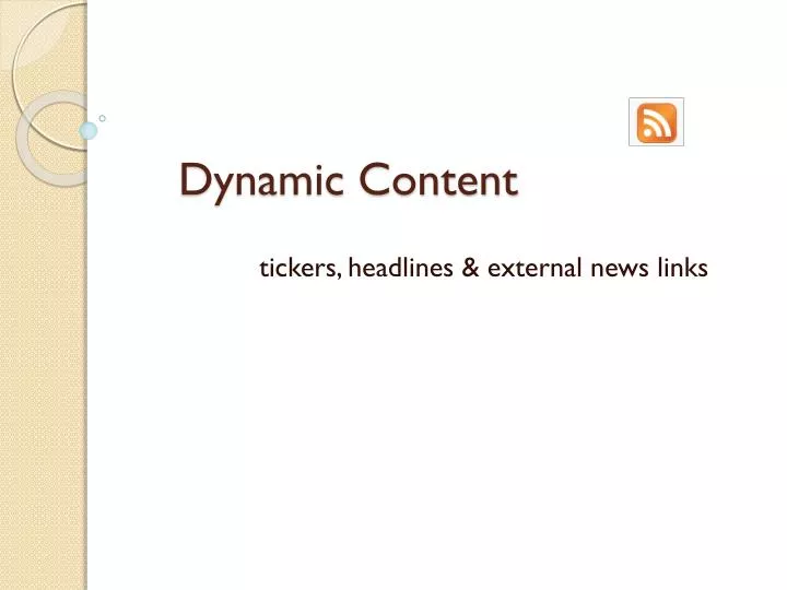 dynamic content