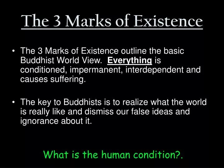 the 3 marks of existence