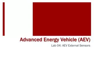 Advanced Energy Vehicle (AEV)