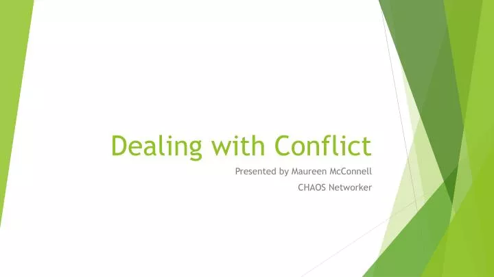 dealing with conflict