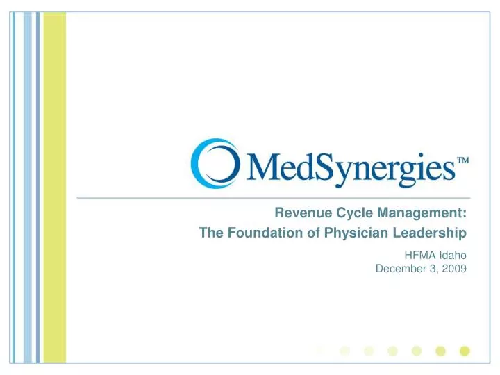 revenue cycle management the foundation of physician leadership