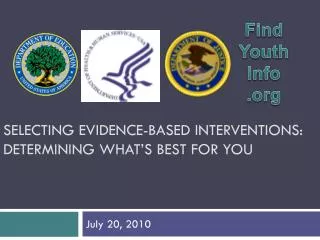 SELECTING EVIDENCE-BASED INTERVENTIONS: DETERMINING WHAT’S BEST FOR YOU