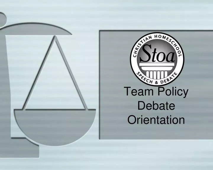 team policy debate orientation