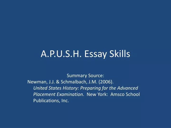 a p u s h essay skills