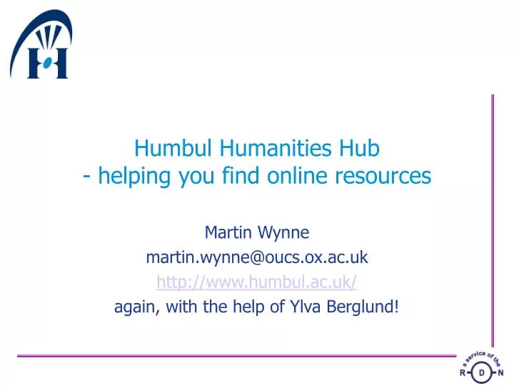 humbul humanities hub helping you find online resources