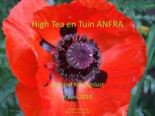 High Tea en Tuin ANFRA