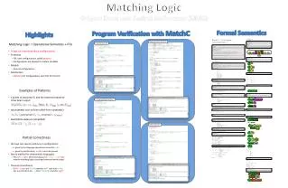 Matching Logic Grigore Rosu and Andrei Stefanescu (UIUC)