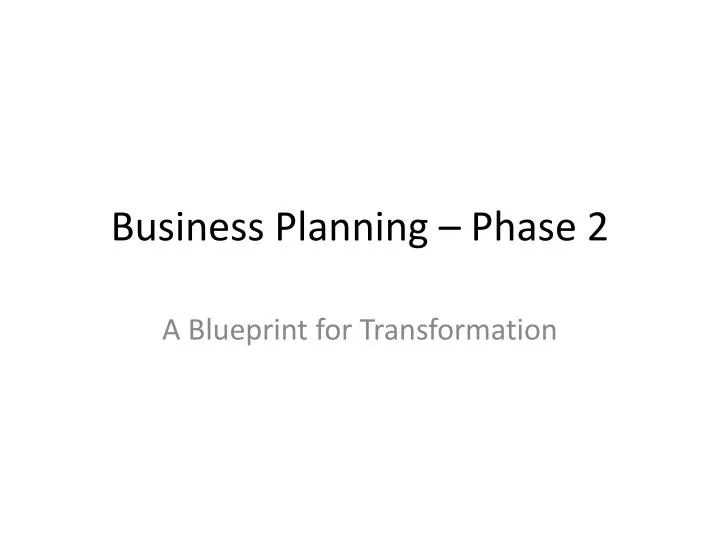 business planning phase 2