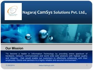 Nag ar aj CamSys Solutions Pvt. Ltd.,