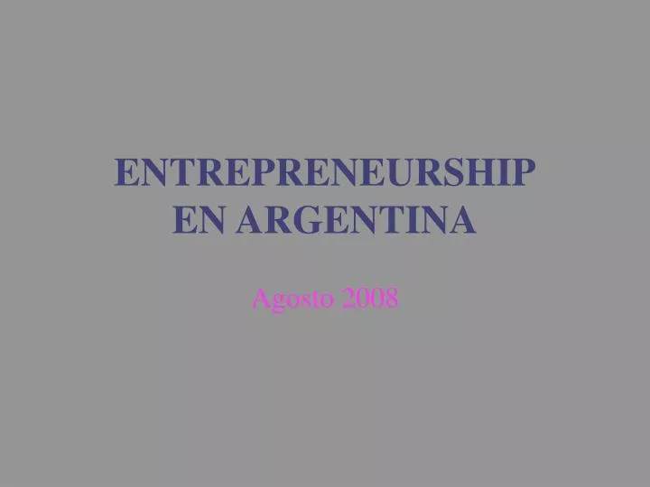 entrepreneurship en argentina