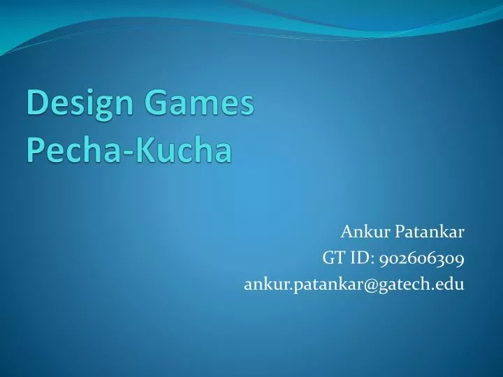 design games pecha kucha