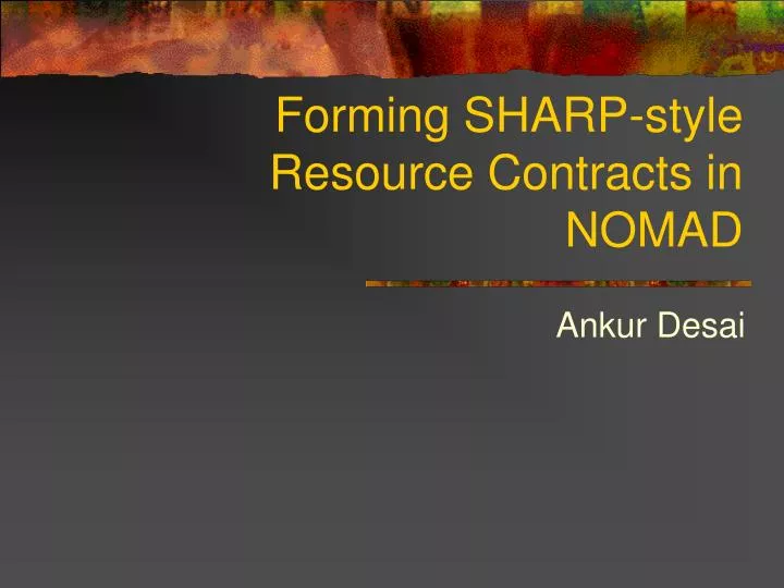 forming sharp style resource contracts in nomad