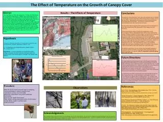 The Effect of Temperature on the Growth of Canopy Cover