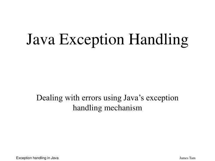 PPT - Handling Exceptions PowerPoint Presentation, free download -  ID:4167978