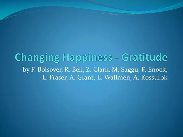 changing happiness gratitude