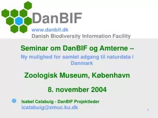 DanBIF danbif.dk Danish Biodiversity Information Facility