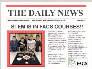 STEM IS IN FACS COURSES!!