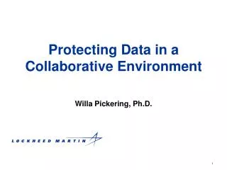 Protecting Data in a Collaborative Environment