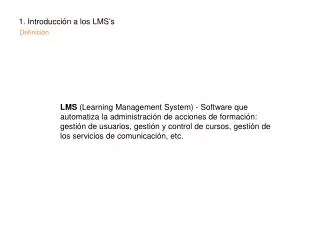 1. Introducción a los LMS’s