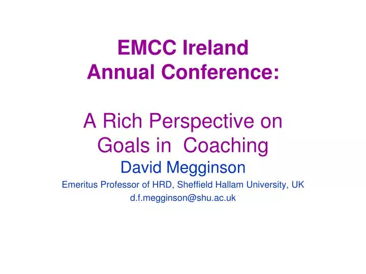 emcc ireland annual conference a rich perspective on goals in coaching