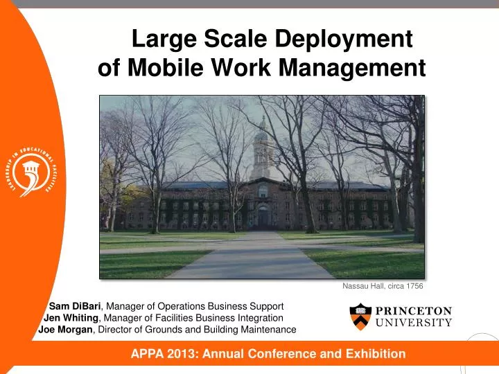 large scale deployment of mobile work management