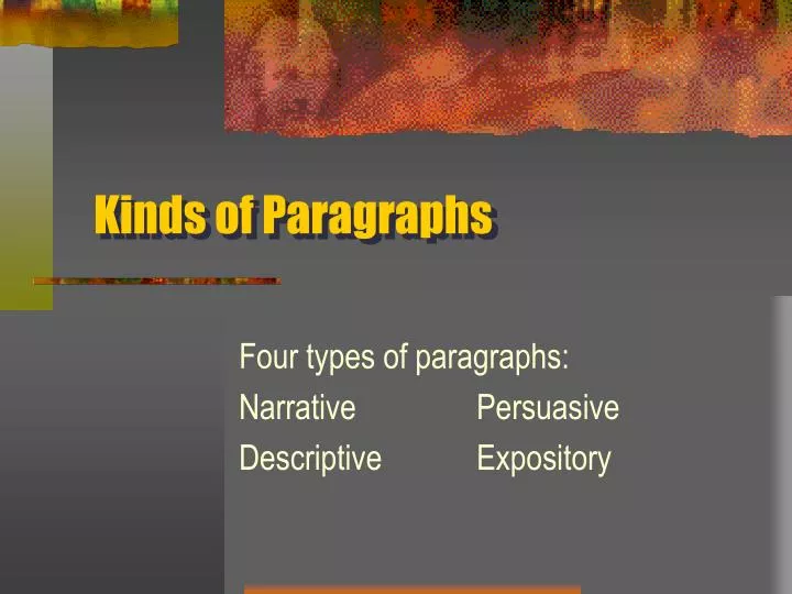 kinds of paragraphs