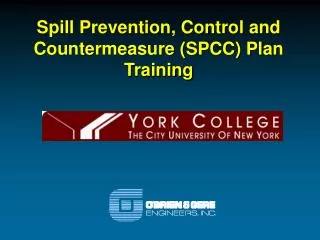 Spill Prevention, Control and Countermeasure (SPCC) Plan Training