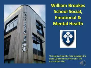 William Brookes School Social, Emotional &amp; Mental Health