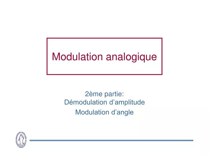 modulation analogique